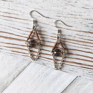 Artisan Jewelry Collection - Val Bead and Chain Earrings